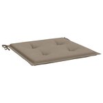 vidaXL Coussins de chaise jardin lot de 6 taupe 40x40x4cm tissu oxford