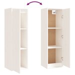 vidaXL Meubles TV 4 Pièces Blanc Bois massif de pin