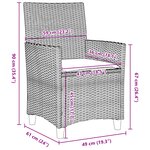vidaXL Ensemble de Salle à Manger de Jardin 9 Pièces avec Coussins Beige Poly Rotin
