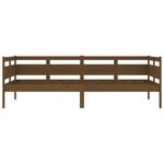 vidaXL Lit de jour sans matelas marron miel bois pin massif 90x200 cm
