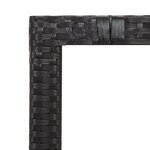vidaXL Ensemble de bistro de jardin 7 Pièces coussins noir poly rotin