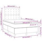 vidaXL Sommier à lattes de lit et matelas gris foncé 120x190cm velours