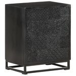 vidaXL Table de chevet Noir 40x30x50 cm Bois d'acacia et de manguier