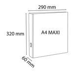 Classeur Rembordé Pvc 4 Anneaux En D De 40mm En 3ème De Couverture - A4 Maxi - Couleurs Assorties - X 15 - Exacompta