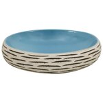 vidaXL Vasque à poser multicolore ovale 59x40x15 cm céramique