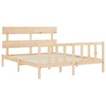 vidaXL Cadre de lit sans matelas bois de pin massif