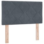 Tête de lit LED vidaXL Design Blocs Diamants Gris foncé 80 cm Velours