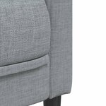 vidaXL Fauteuil gris clair tissu