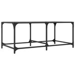 vidaXL Table basse avec dessus en verre noir 98 5x50x40 cm acier