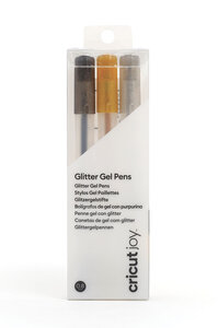 Cricut Joy : 3 stylos gel paillettes Noir Doré Argenté 0 8 mm