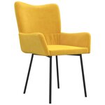 vidaXL Chaises à manger lot de 2 Jaune Velours