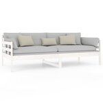vidaXL Lit de jour sans matelas blanc bois de pin massif 90x200 cm