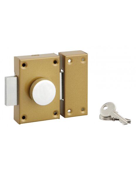 SP - Verrou à bouton  cylindre Ø25 x 45 mm  3 clés