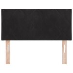 vidaXL Tête de lit LED Noire Pack de 2 Noir Tissu 90 cm USB-C