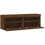 vidaXL Meubles TV muraux lumières LED 2 Pièces chêne marron 60x30x40 cm