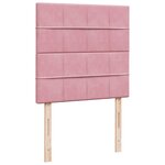 vidaXL Sommier à lattes de lit avec matelas Rose 100x200 cm Velours