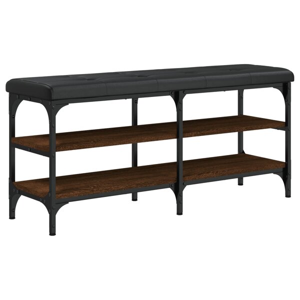 vidaXL Banc à chaussures chêne marron 102x32x47 cm bois d'ingénierie