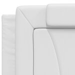 vidaXL Coussin de tête de lit blanc 200 cm similicuir