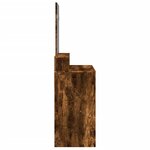 vidaXL Coiffeuse avec miroir chêne fumé 80x41x144 5 cm