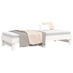vidaXL Lit coulissant sans matelas blanc 2x(100x200) cm