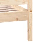 vidaXL Cadre de lit 135x190 cm Double Bois massif