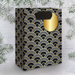Mini Sac Cadeau Motifs Vagues En Or - Draeger paris