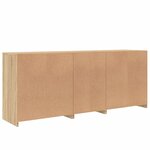 vidaXL Buffet avec lumières LED chêne sonoma 162x37x67 cm