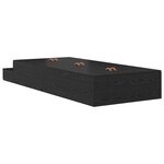 vidaXL Cadre de lit de rangement Noir Chêne 90x190 cm