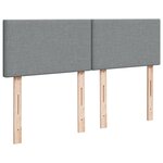 vidaXL Sommier à lattes de lit avec matelas Gris clair 140x190cm Tissu