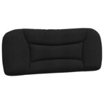 vidaXL Cadre de lit avec LED sans matelas noir 100x200 cm tissu