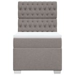 vidaXL Sommier à lattes de lit avec matelas Taupe 100x200 cm Tissu