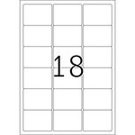 Boite de 1800 Etiquettes universelles  63 5 x 46 6 mm  blanc TOP STICK