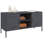 vidaXL Meuble TV anthracite 100 5x39x50 5 cm acier