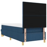 Lit Box Spring vidaXL avec Matelas et Banc Bleu 100x200 cm en Tissu