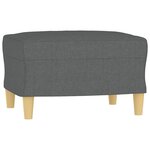 vidaXL Fauteuil avec repose-pied Gris foncé 60 cm Tissu