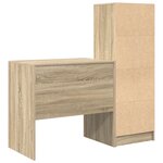 Bureau vidaXL avec rangement en chêne Sonoma en bois d'ingénierie