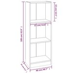 vidaXL Bibliothèque 3 niveaux Chêne marron 40x24x109cm Bois ingénierie