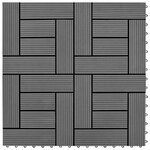 vidaXL Carreaux de terrasse 30x30 cm 11 Pièces Gris WPC 1 m2