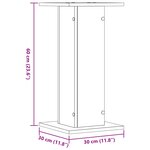 vidaXL Supports pour plantes 2 Pièces chêne artisanal bois d'ingénierie