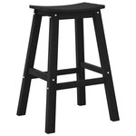 vidaXL Tabourets de bar 2 Pièces noir HDPE