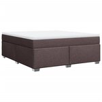 vidaXL Sommier à lattes de lit avec matelas Marron foncé 180x200 cm