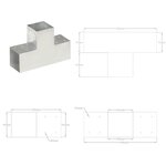 vidaXL Connecteur de poteau Forme en T Métal galvanisé 101x101 mm