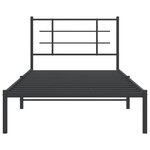 vidaXL Cadre de lit métal sans matelas avec tête de lit noir 100x200cm