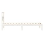 vidaXL Cadre de lit sans matelas blanc bois massif