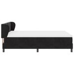 Lit Box Spring vidaXL avec Matelas Noir 160x200 cm en Velours