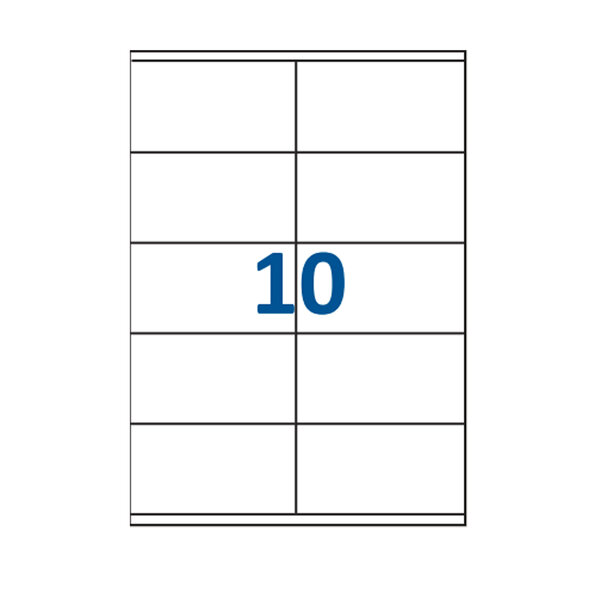 Lot de 1000 Planches étiquettes autocollantes sur feuille A4 : 105 x 57 mm (10 étiquettes par feuille  spéciales bons de transport)