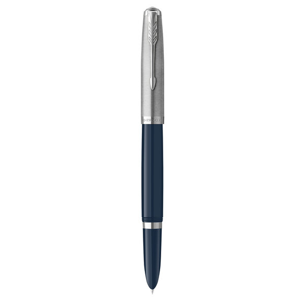 PARKER 51 Stylo Plume  Corps Résine Bleu nuit + Capuchon inox poli  Plume fine  Coffret cadeau