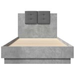 vidaXL Cadre de lit sans matelas gris béton 90x200 cm