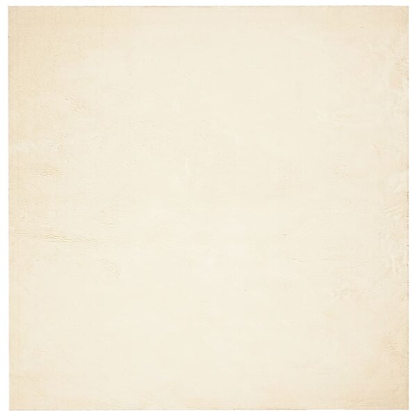 vidaXL Tapis HUARTE à poils courts doux et lavable crème 160x160 cm
