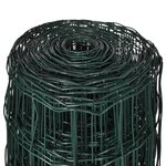 vidaXL Clôture euro Acier 25 x 1 5 m Vert